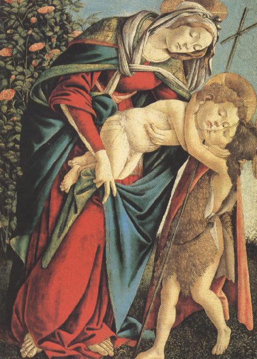 Sandro Botticelli Madonna and Child with the Young St john or Madonna of the Rose Garden (mk36) china oil painting image